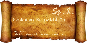 Szekeres Krisztián névjegykártya