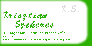 krisztian szekeres business card